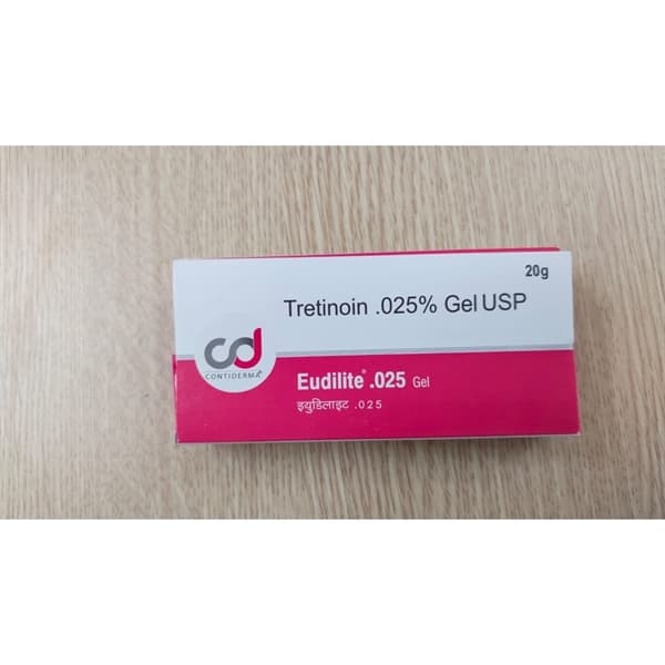 Gel giảm mụn, chống lão hóa - Tretinoin Eudilite gel 20g 0,025
