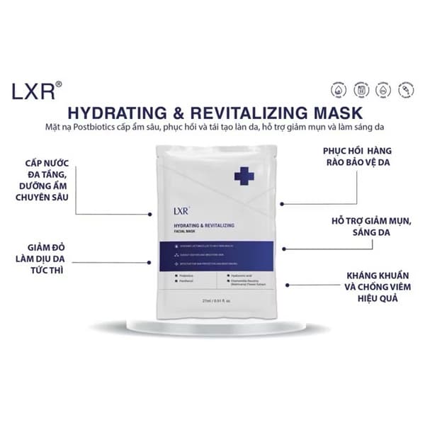 (ĐMN) MẪU MỚI Mặt nạ LXR Hydrating & Revitalizing mask cấp ẩm phục hồi , giảm mụn