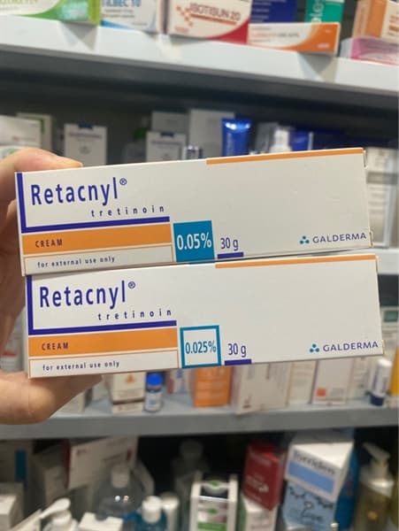 Retacnyl Tretinoin 0,05 30g chống loã hoá trắng da